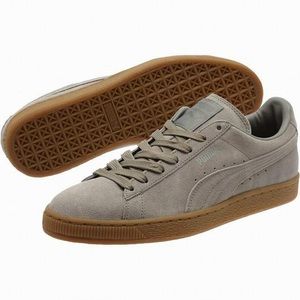 suede puma sneakers with rubber sole